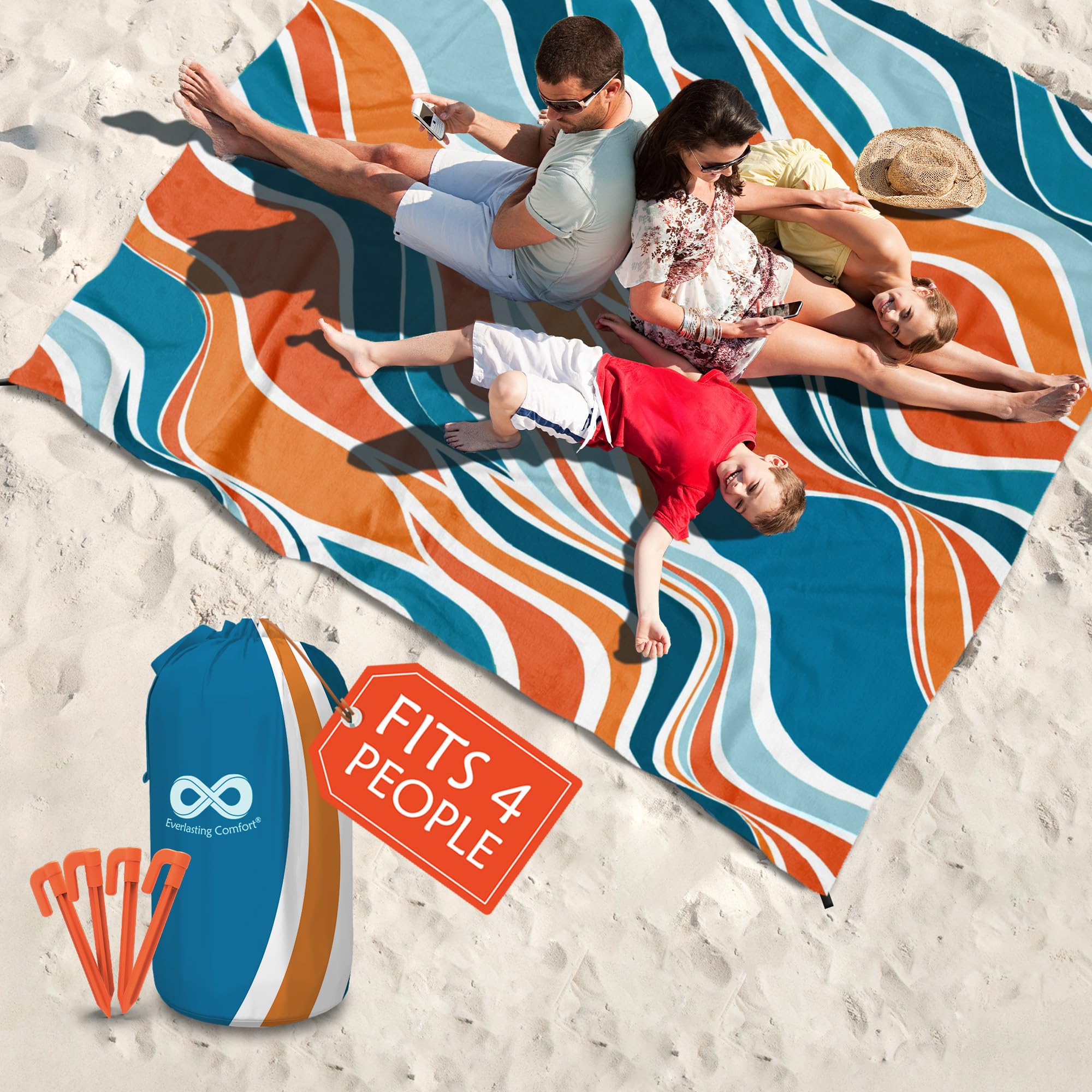 Amazon.com: Everlasting Comfort Large Beach Blanket Waterproof